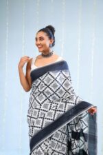 Exquisite Handwoven Double Ikat Saree - Image 3
