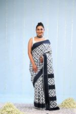 Exquisite Handwoven Double Ikat Saree - Image 4