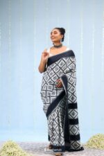 Exquisite Handwoven Double Ikat Saree