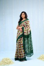Authentic Double Ikat Teliya Saree – Handwoven Cotton Masterpiece