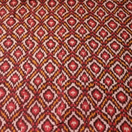Pure cotton Ikat fabric with traditional handwoven pattern – 2/60 count"