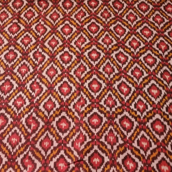 Pure cotton Ikat fabric with traditional handwoven pattern – 2/60 count"