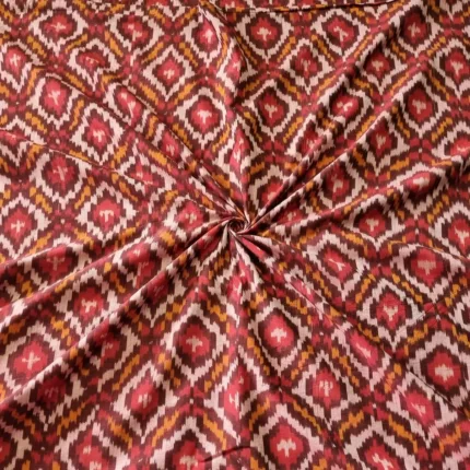 Pure cotton Ikat fabric with traditional handwoven pattern – 2/60 count"