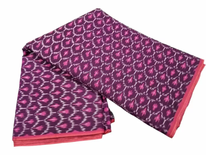 Lightweight handwoven Ikat fabric ideal for dressmaking and décor"