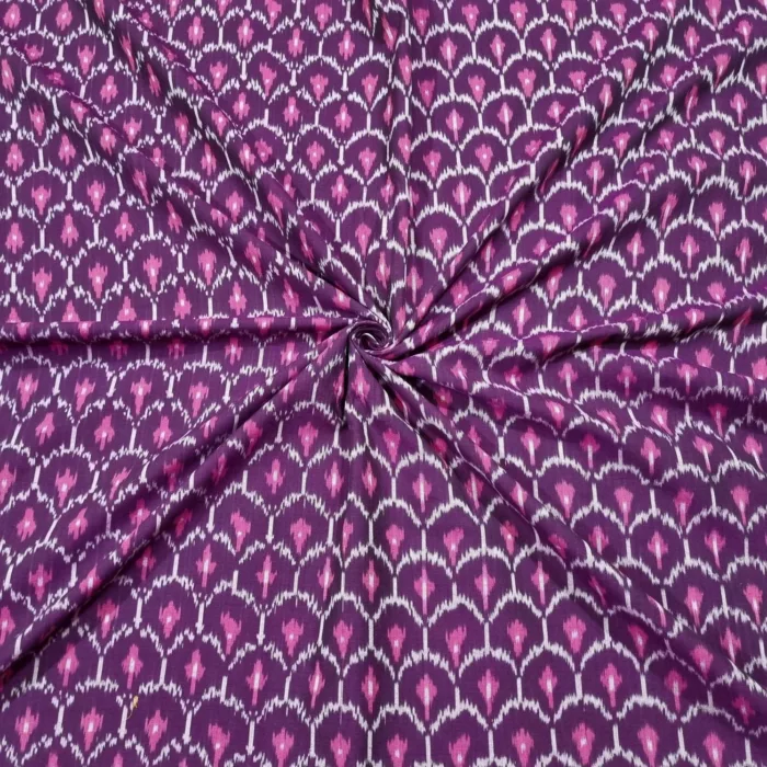 Lightweight handwoven Ikat fabric ideal for dressmaking and décor"