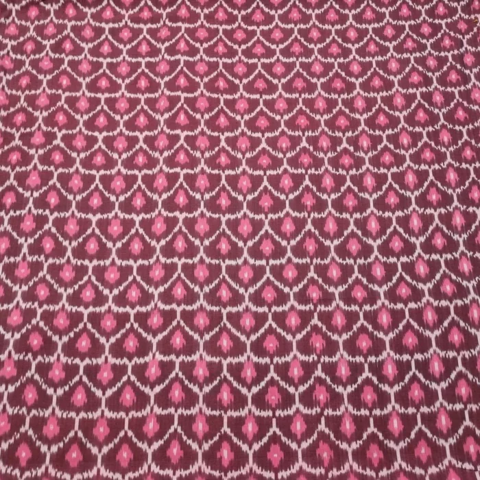 Close-up of 45-inch wide Ikat fabric in soft breathable cotton