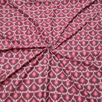 Close-up of 45-inch wide Ikat fabric in soft breathable cotton