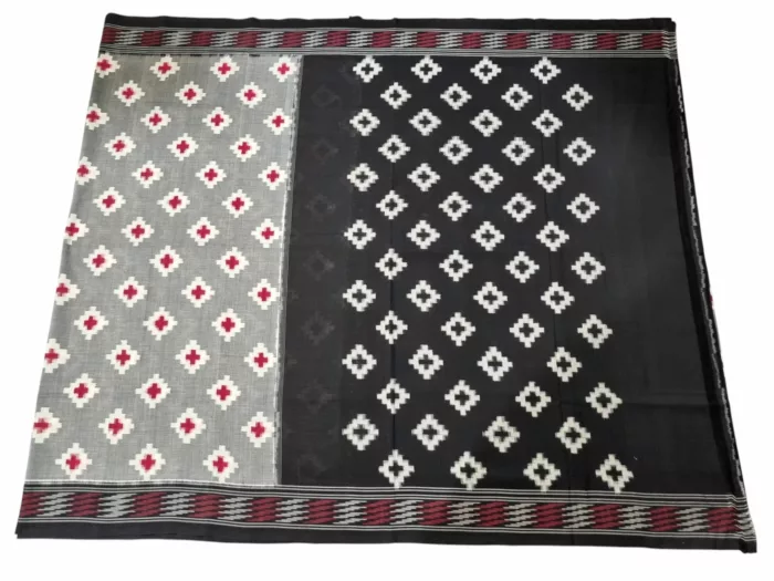 Authentic Pochampally Handloom Saree with Ikat Motifs and Blouse