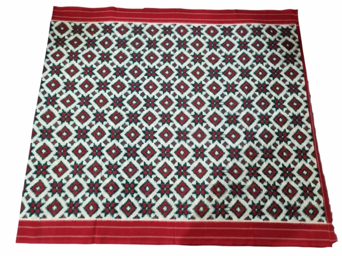 Artisan-Made Handloom Ikat Saree – Double Ikat Theliya Design