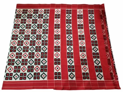 Pavankumar Weaves Double Ikat Saree with Blouse – 6.2m Length