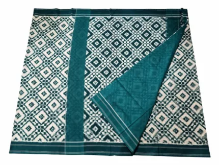 Handwoven Ikat Theliya Saree – Traditional South Indian Style