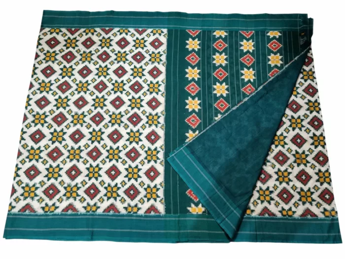 Double Ikat Theliya Saree with Fine Handloom Craftsmanship