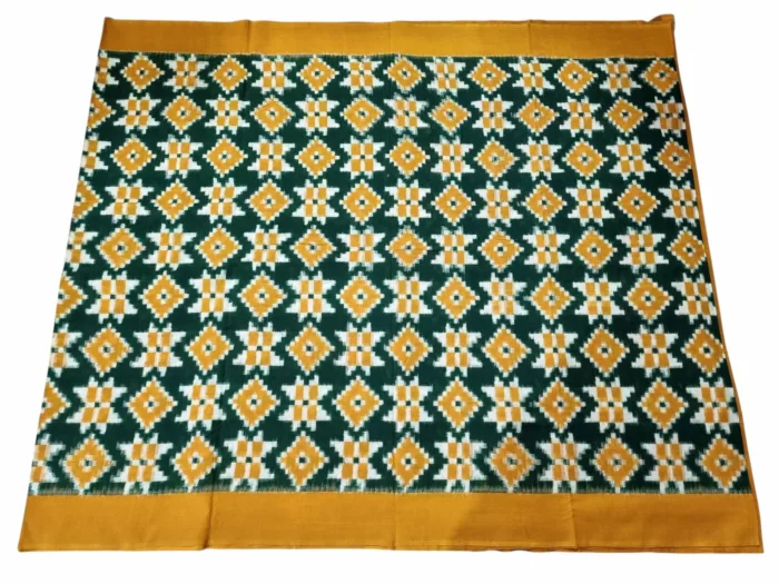 Double Ikat Theliya Saree - Pure Cotton Handwoven