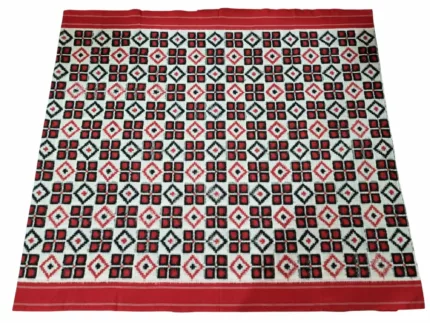 Pavankumar Weaves Double Ikat Saree with Blouse – 6.2m Length