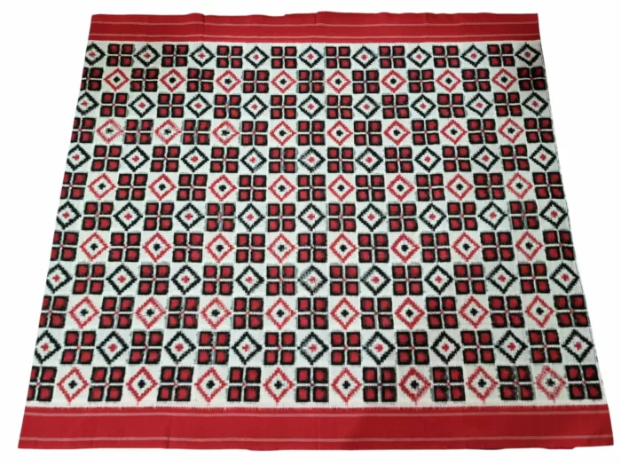Pavankumar Weaves Double Ikat Saree with Blouse – 6.2m Length