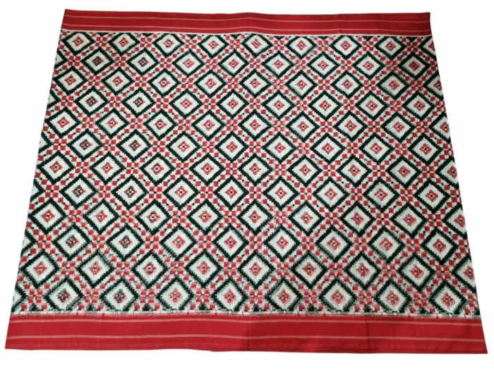 Pochampally Theliya Saree in Pure Cotton with 6.2 Meter Length