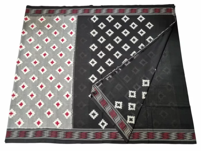 Authentic Pochampally Handloom Saree with Ikat Motifs and Blouse