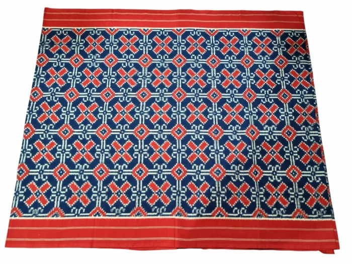 Double Ikat Theliya Saree - Pure Cotton Handwoven