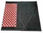 Elegant Handwoven Theliya Cotton Saree with Geometric Patterns