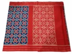 Pure Cotton Pochampally Saree with Double Ikat Teliya Design