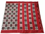 Pure Cotton Pochampally Saree with Double Ikat Teliya Design