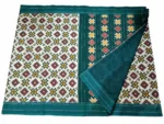Authentic Double Ikat Teliya Saree – Handwoven Cotton Masterpiece - Image 3