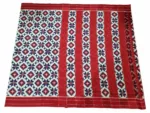 Pure Cotton Pochampally Saree with Double Ikat Teliya Design