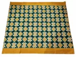 Green And Mustard Theliya Rumal Saree with Blouse – 6.2 Meters of Heritage Elegance - Image 2