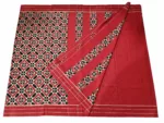Authentic Double Ikat Teliya Saree – Handwoven Cotton Masterpiece - Image 2
