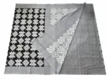 Grey And Black Theliya Rumal Saree with Blouse – 6.2 Meters of Heritage Elegance - Image 3