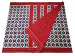 Pure Cotton Pochampally Saree with Double Ikat Teliya Design - Image 2