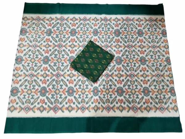 Pure cotton tie and dye saree with blouse piece