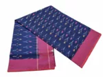 Handwoven Pochampally Ikat Saree in Traditional Geometric Pattern