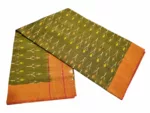 Handwoven Pochampally Ikat Saree in Traditional Geometric Pattern
