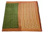 Handwoven Pochampally Ikat Saree in Traditional Geometric Pattern
