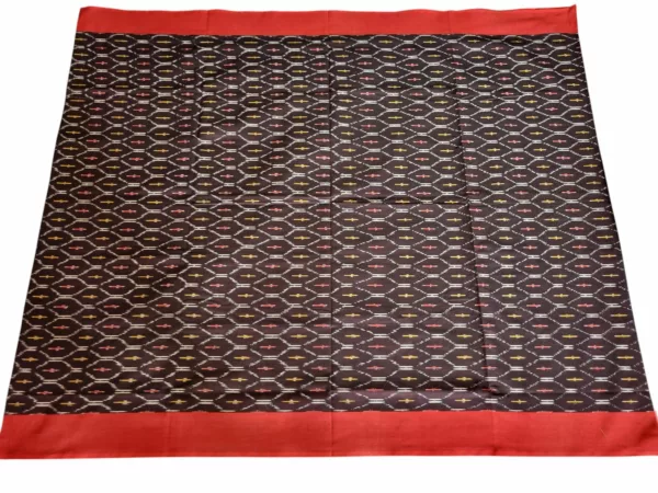 Luxurious Pochampally silk saree with symmetrical Ikat motifs"