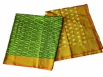 Authentic Pochampally handloom saree with bold and colorful motifs