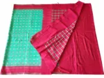 Handloom Pochampally Ikat cotton saree with attached blouse – traditional wear
