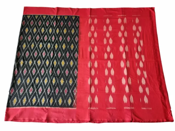 Elegant Pochampally saree in soft cotton fabric with geometric Ikat patterns