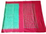 Handloom Pochampally Ikat cotton saree with attached blouse – traditional wear