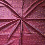 Breathable cotton silk fabric roll with vibrant Ikat