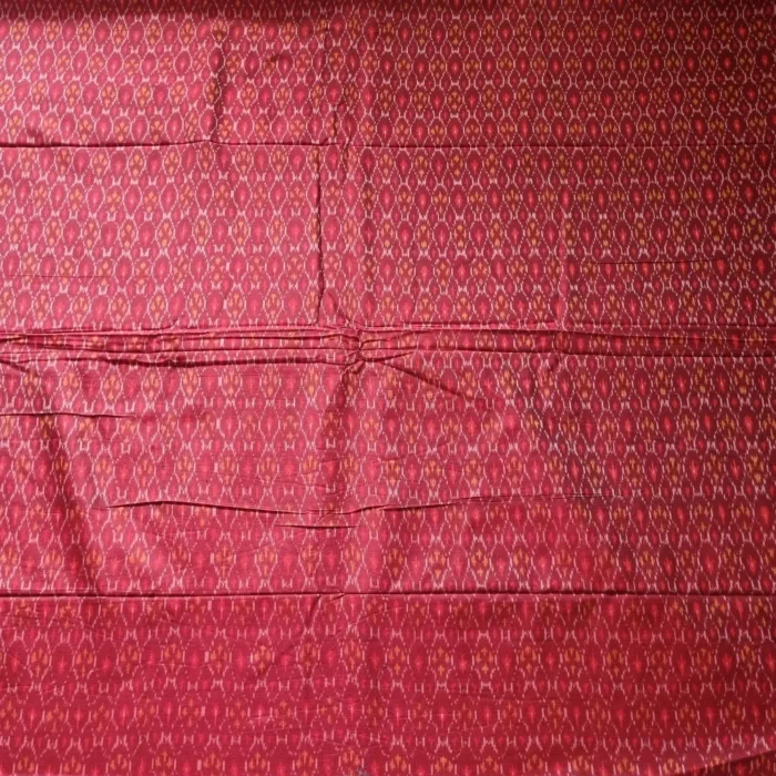 Handloom textile featuring bold Ikat patterns
