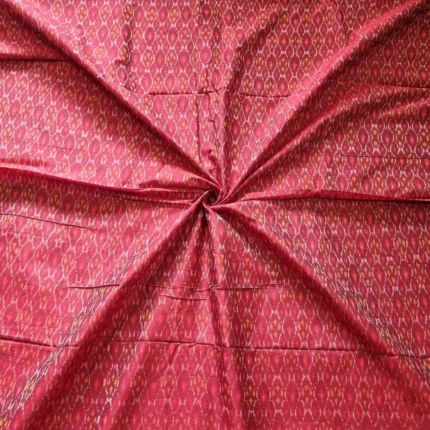 Handloom textile featuring bold Ikat patterns