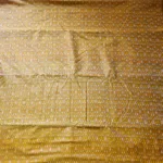 Indian handloom cotton silk fabric with Ikat motifs