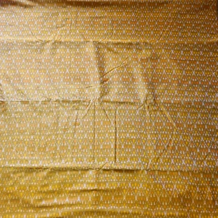 Indian handloom cotton silk fabric with Ikat motifs