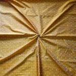 Indian handloom cotton silk fabric with Ikat motifs