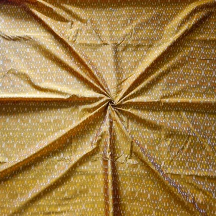 Indian handloom cotton silk fabric with Ikat motifs