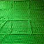 Ikat patterned fabric with smooth cotton silk finish