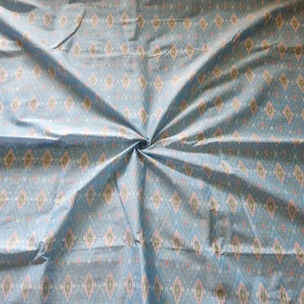 Traditional Ikat weave on soft cotton silk fabric