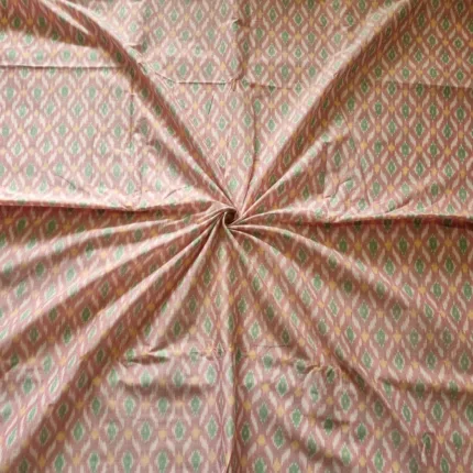 Detailed view of 45-inch wide cotton silk Ikat fabric